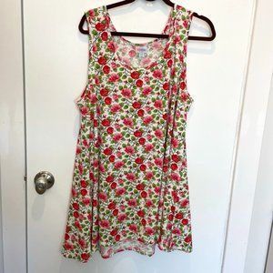 LuLaRoe rose print tank. 2XL